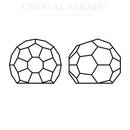 Preciosa Flatback Round Faceted Balls - Vitrail Light
