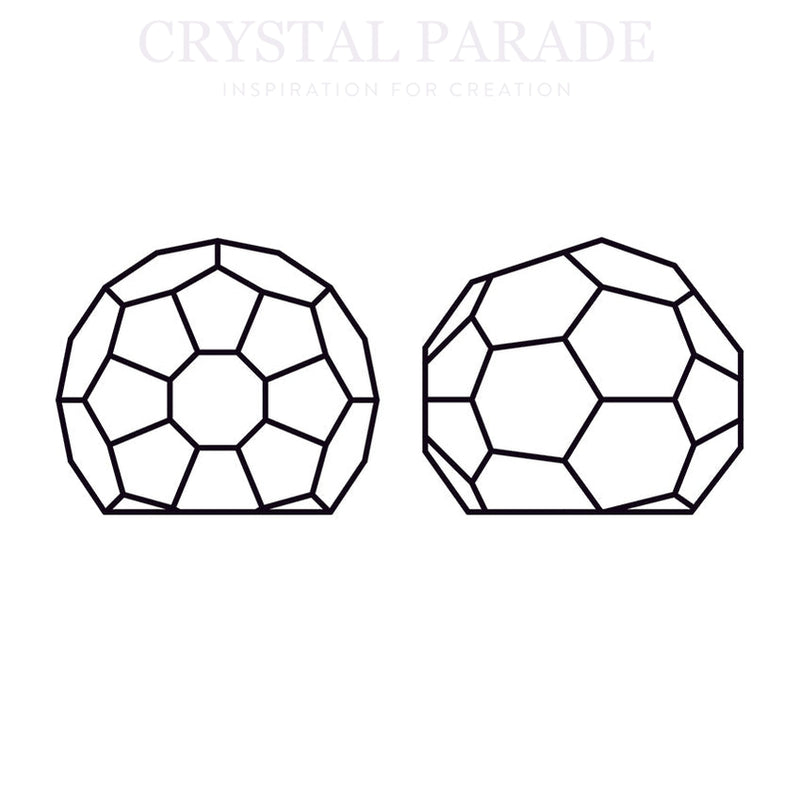 Preciosa Flatback Round Faceted Balls - Vitrail Light