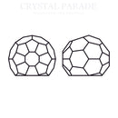Preciosa Flatback Round Faceted Balls - Clear