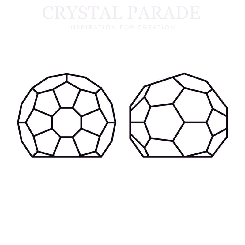 Preciosa Flatback Round Faceted Balls - Vitrail Medium