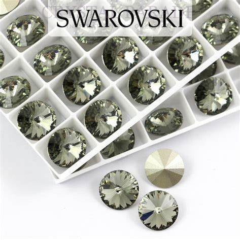 Swarovski 1122 Fancy Rivoli 14mm Black Diamond - 6 Pieces
