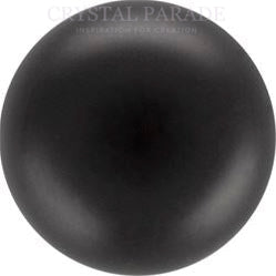 Preciosa Round Half Drilled Pearl - Magic Black