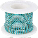 Preciosa Cupchain Silver Setting Maxima Blue Zircon SS12 (3.2mm) - 1 Metre