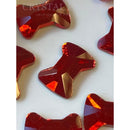 Limited Edition - Zodiac Crystal Bow Shape 6x10mm Light Siam Pack of 20