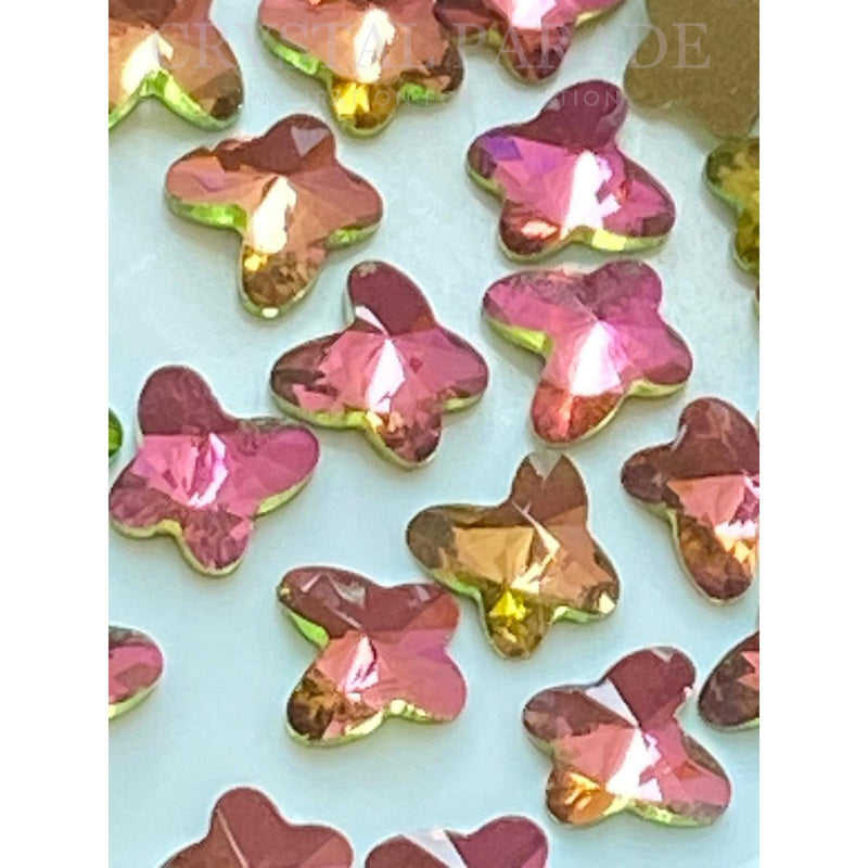 DISCONTINUED - Zodiac Crystal Butterfly Shape 5.5 x 6mm Vitrail Medium Pack of 20