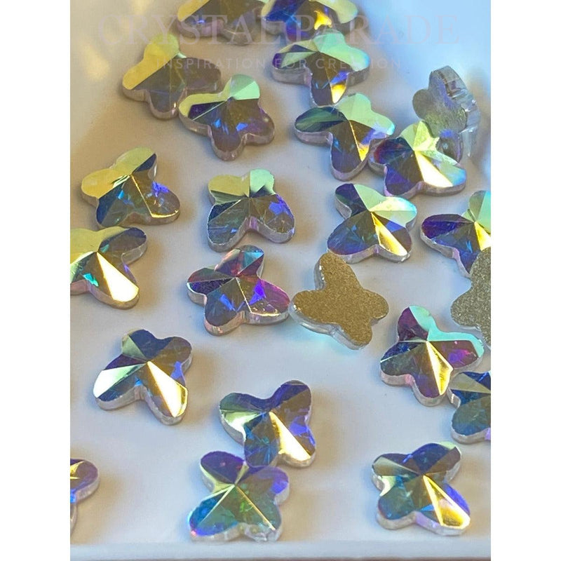 Zodiac Crystal Butterfly Shape 5.5 x 6mm AB Pack of 20