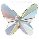 Zodiac Crystal Butterfly Shape 5.5 x 6mm AB Pack of 20