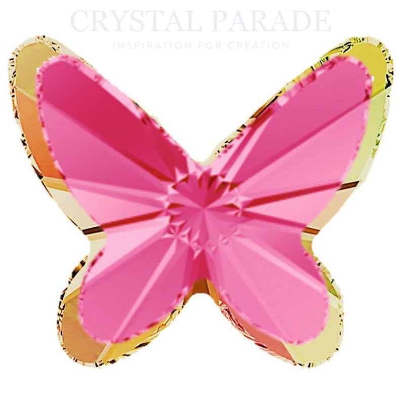 DISCONTINUED - Zodiac Crystal Butterfly Shape 5.5 x 6mm Vitrail Medium Pack of 20