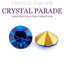 Swarovski 1100 Pointy Back Round Chaton Pack of 100 - Capri Blue
