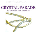 Preciosa Vintage Square Cupchain Raw Brass Setting - Clear 1m