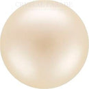 Preciosa Round Half Drilled Pearl - Creamrose