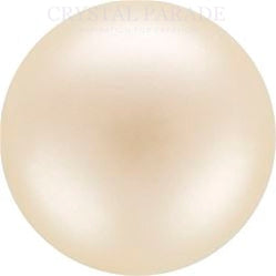 Preciosa Round Half Drilled Pearl - Creamrose