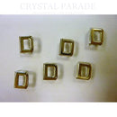 Silver Metallic Alphabet Rivet Stud 1 Piece - D