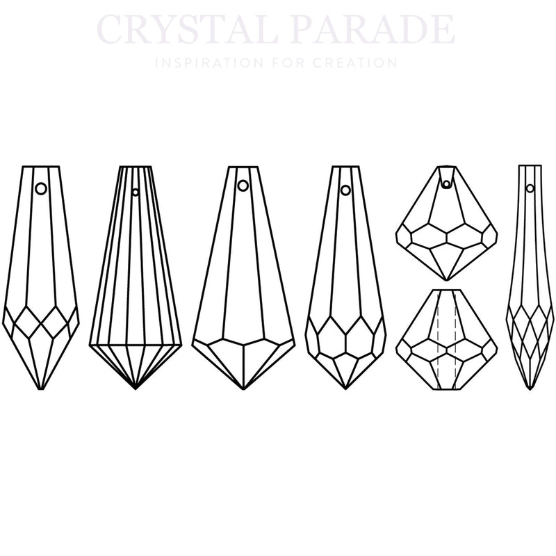 Drop Chandelier Crystals - Dove Grey
