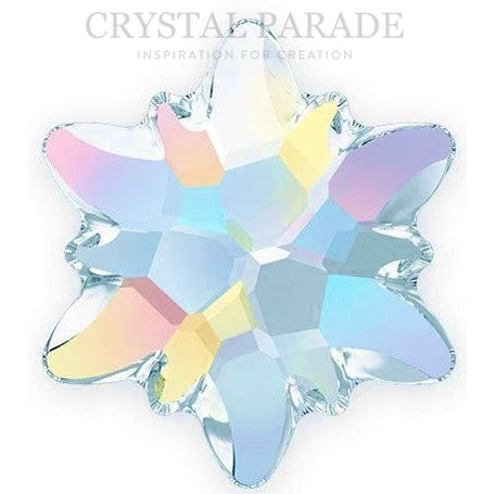 Zodiac Crystal Edelweiss Snowflake Shape Crystal AB - Pack of 20