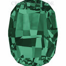 Swarovski 4795 Fancy Rectangle 14mm Pack of 2 Emerald
