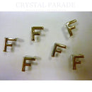Silver Metallic Alphabet Rivet Stud 1 Piece - F