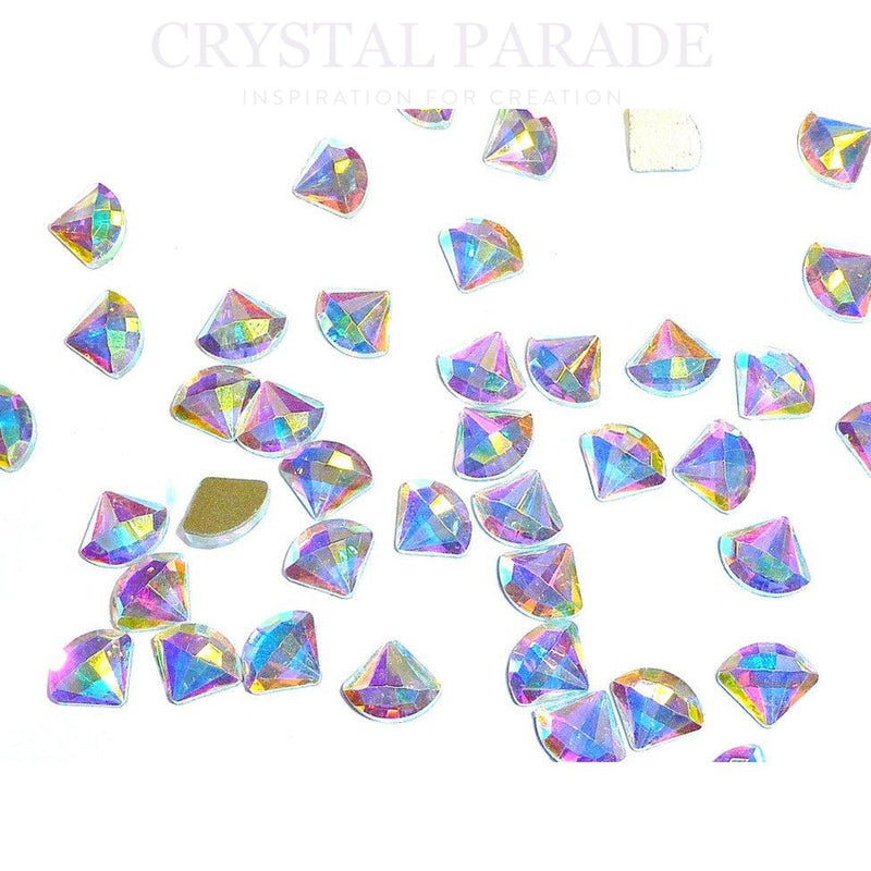 DISCONTINUED - Zodiac Crystal Fan Shape 6mm AB - Pack of 20