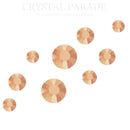 Preciosa No Hot Fix Crystals Mixed Sizes - Pack of 200 Capri Gold