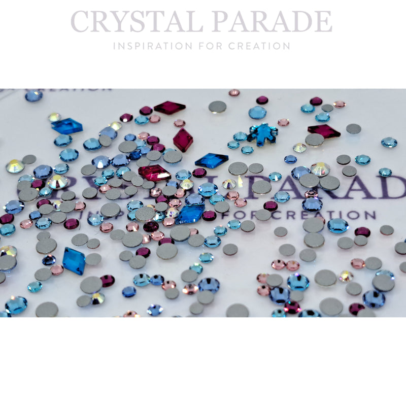 Preciosa No Hot Fix Crystals Mixed Sizes - Pack of 200 Frozen Mix Including Zodiac Shapes