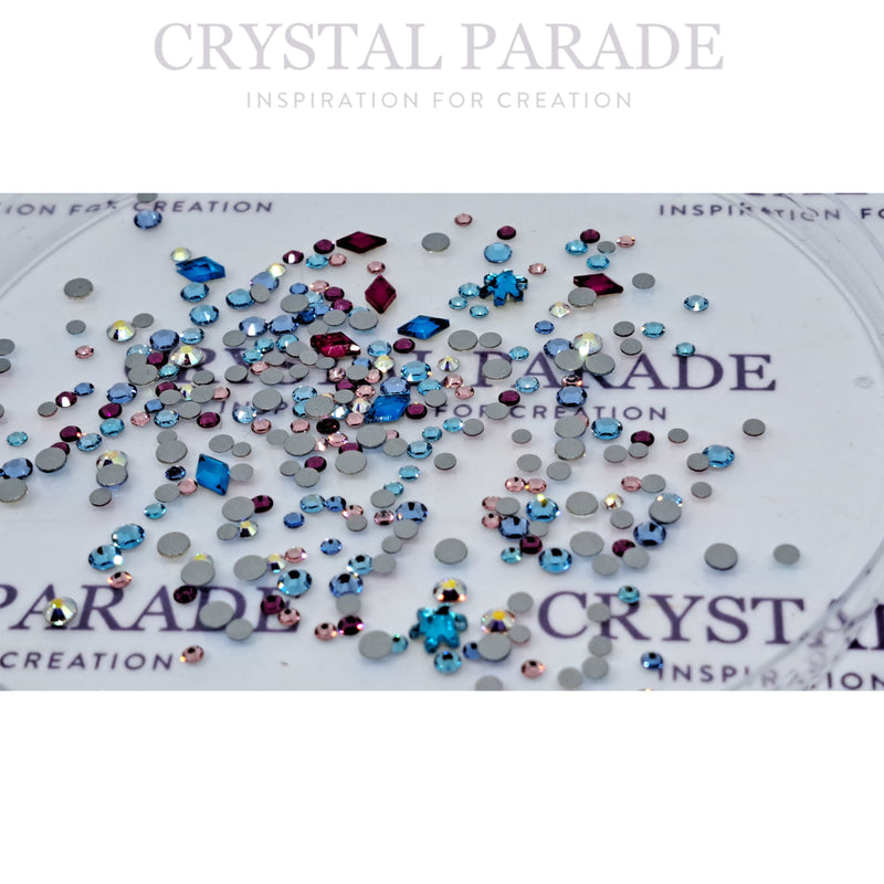 Preciosa No Hot Fix Crystals Mixed Sizes - Pack of 200 Frozen Mix Including Zodiac Shapes