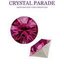 Swarovski 1100 Pointy Back Round Chaton Various Sizes - Fuchsia
