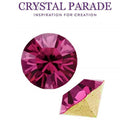 Preciosa Pointy Back Round Chaton - Various Sizes - Fuchsia