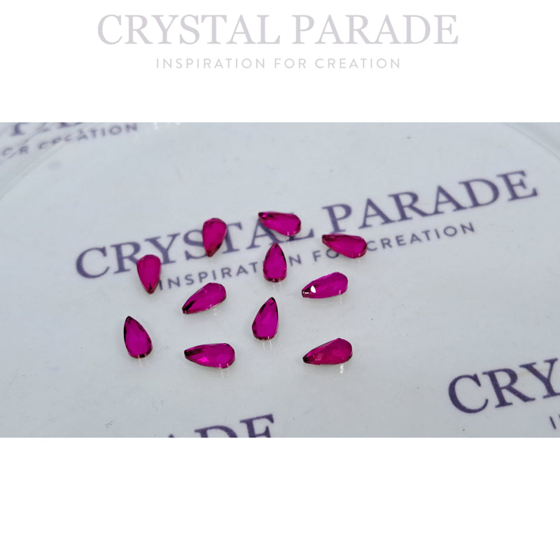 Zodiac Crystal Teardrop Shape 3x6mm Fuchsia - Pack of 20