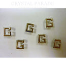 Silver Metallic Alphabet Rivet Stud 1 Piece - G