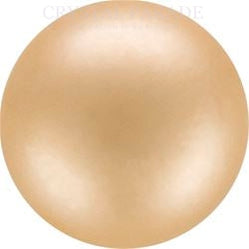 Preciosa Round Half Drilled Pearl - Gold