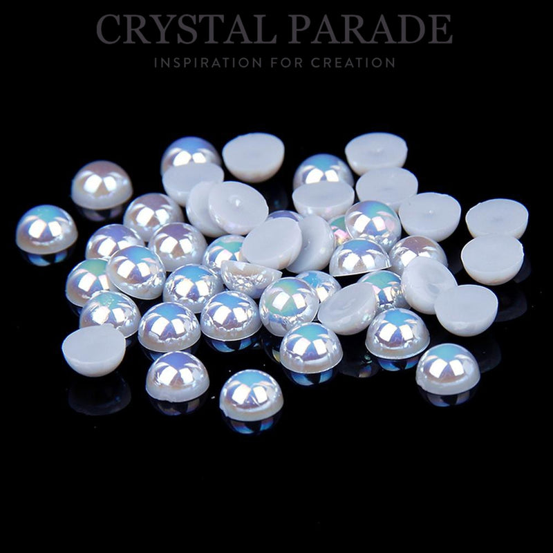 Zodiac Flatback Pearls - Silver Grey AB (P53)