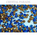 Preciosa Vintage Pointy Back Chaton. Sapphire AB. SS18 (4.2mm). Pack of 100 pieces.