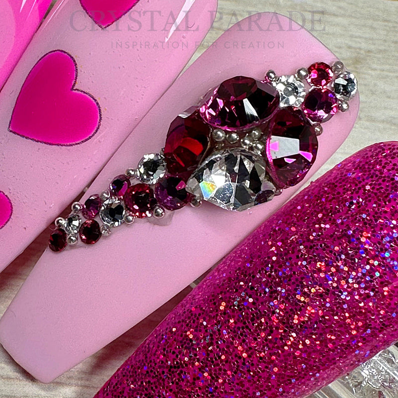 Swarovski & Preciosa Crystal Mix Pack of 100 - Pretty in Pink