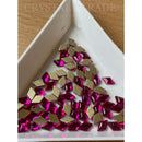 Zodiac Crystal Diamonds Shape 5mm x 3mm Fuchsia Pink Pack of 20