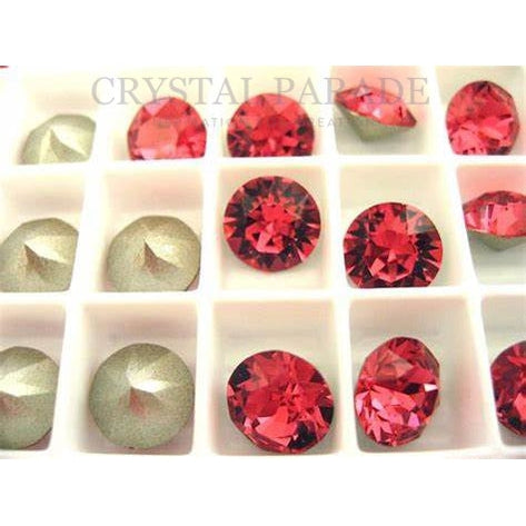 Swarovski 1088 Round Chaton Various Sizes - Indian Pink