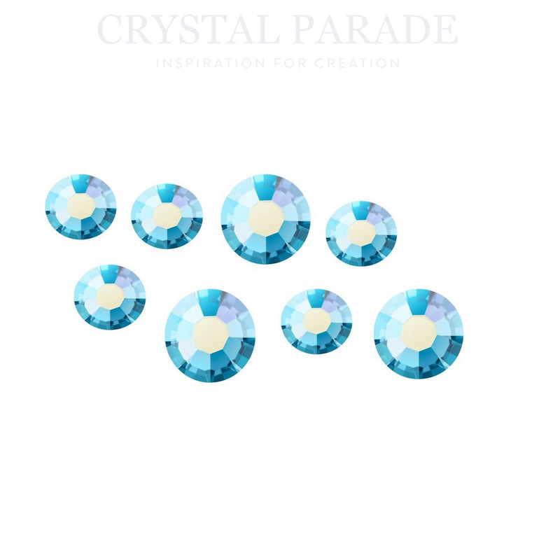 Preciosa No Hot Fix Crystals Mixed Sizes - Pack of 200 Indicolite AB