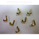 Silver Metallic Alphabet Rivet Stud 1 Piece - J