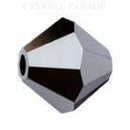 Preciosa Bicone Bead Jet Hematite Full