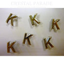 Silver Metallic Alphabet Rivet Stud 1 Piece - K