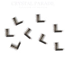 Silver Metallic Alphabet Rivet Stud 1 Piece - L