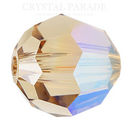 Preciosa Round Bead - Light Colorado Topaz AB