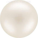Preciosa Round Half Drilled Pearl - Light Creamrose