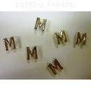 Silver Metallic Alphabet Rivet Stud 1 Piece - M