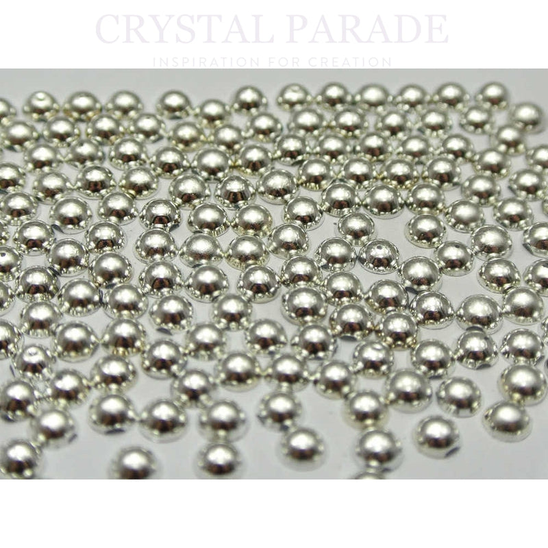 Zodiac Flatback Pearls - Metallic Silver