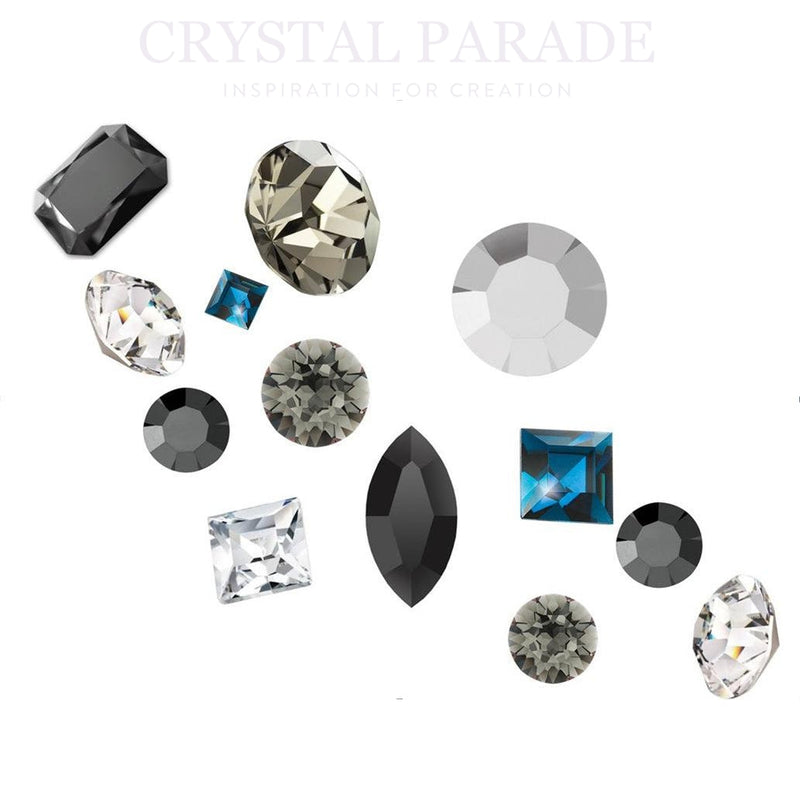 Swarovski and Preciosa 3D Crystal Mix Pack of 100 - Midnight Sky