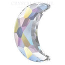 Zodiac Crystal Moon Shape 5 x 8mm AB Pack of 20