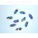 Resin Navette Sew on Stone 24 x 11mm Pack of 20 - AB