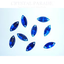 Resin Navette Sew on Stone 24 x 11mm Pack of 20 - Cobalt