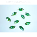 Resin Navette Sew on Stone 24 x 11mm Pack of 20 - Peridot