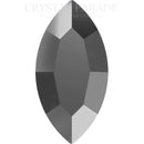 Preciosa Maxima Hotfix Navette 8x4mm Pack of 720 - Jet Hematite